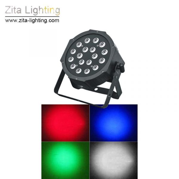 RGBW LED 18X3W Mini Par with DMX512 control for Stage Lighting (12 pack) by Zita Lighting