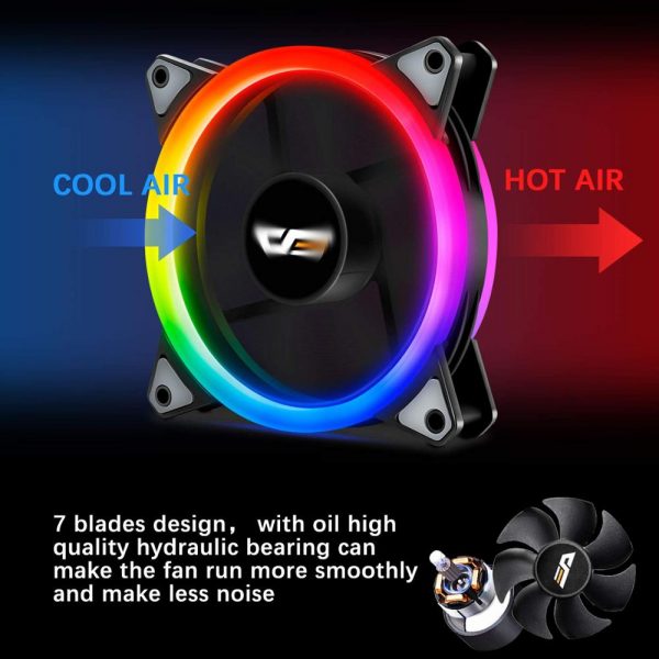 Computer Case PC Fan ARGB LED Cooling Fan 120mm AURA SYNC RGB Case Fans
