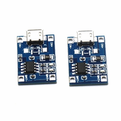 3.7v 3.6V 4.2V 1A Micro Usb 18650 Lithium Battery Charging Board Module Charger Modules Tp 4056 Tp4056