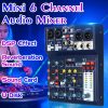 LEORY Mini 6 Channel Audio Mixer with Integrated Effects and USB D-A 48V Phantom Power DSP