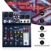 LEORY Mini 6 Channel Audio Mixer with Integrated Effects and USB D-A 48V Phantom Power DSP