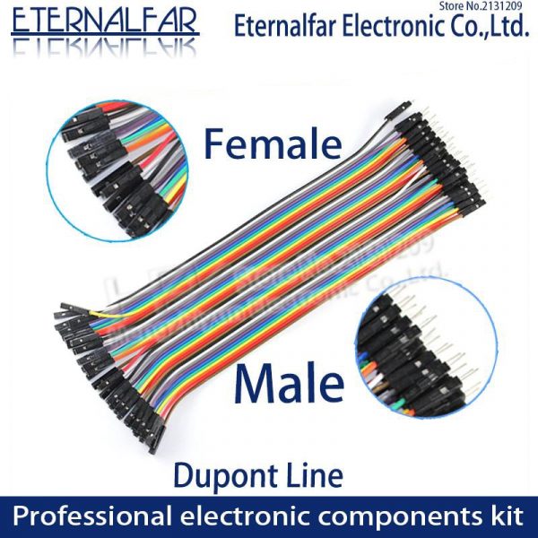 Dupont Line Jumper Wire 10CM 20CM 30CM 40PIN Male Female Head Bridle Rainbow Cable