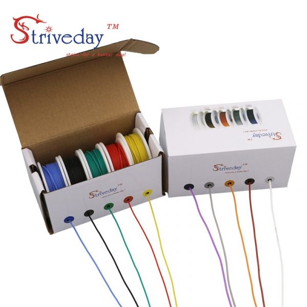 lexible Silicone Wire Cable 5 color Mix box 30/28/26/24/22/20/18awg Hookup Kit