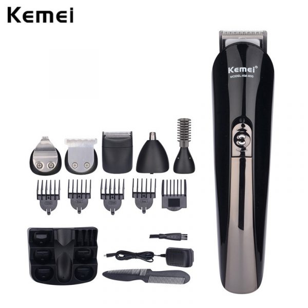 Beard Trimmer Rechargeable Hair Clipper with Electric Nose Shaver and Led Indicator