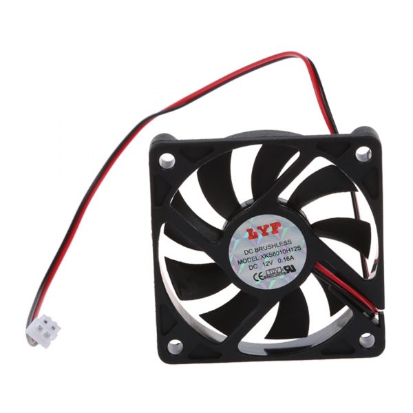 Computer Case Cooling Fan DC 12V 0.16A 60mm 2 Pin