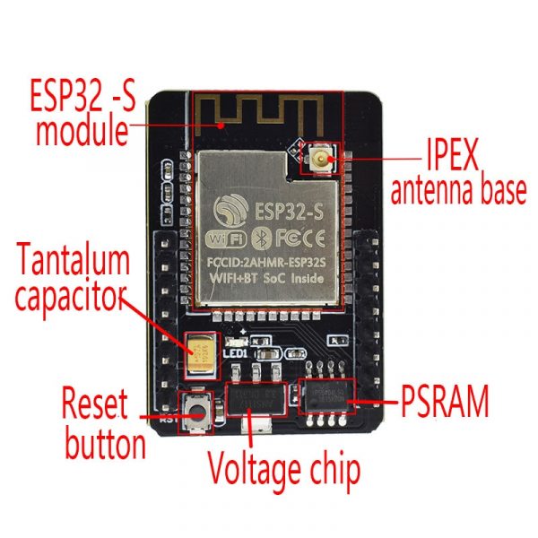 ESP32-CAM ESP-32S WiFi Module ESP32 serial to WiFi ESP32 CAM Development Board 5V Bluetooth with OV2640 Camera Module