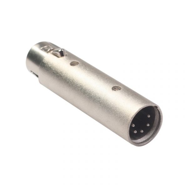 3 Pin XLR Female To 5 Pin XLR Male Connector Adapter