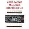 Keywish RF-Nano for Arduino Nano V3.0, Micro USB Nano Board ATmega328P QFN32 5V 16M CH340, Used to integrate NRF24l01+2.4G wireless