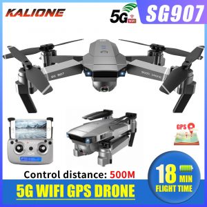 SG907 Professional Drone 4K Selfie HD Dual Camera GPS Follow Wide-Angle Anti-shake 5G WIFI FPV RC Quadcopter Foldable 50X Zoom
