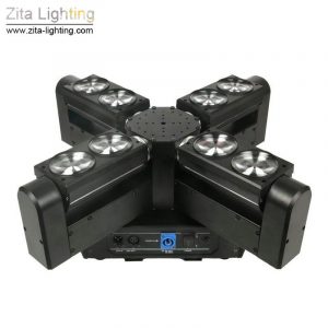 8 EYE RGBW 8X12W Moving Head LED Spider Light for Stage Lighting with DMX512 control by Zita Lighting