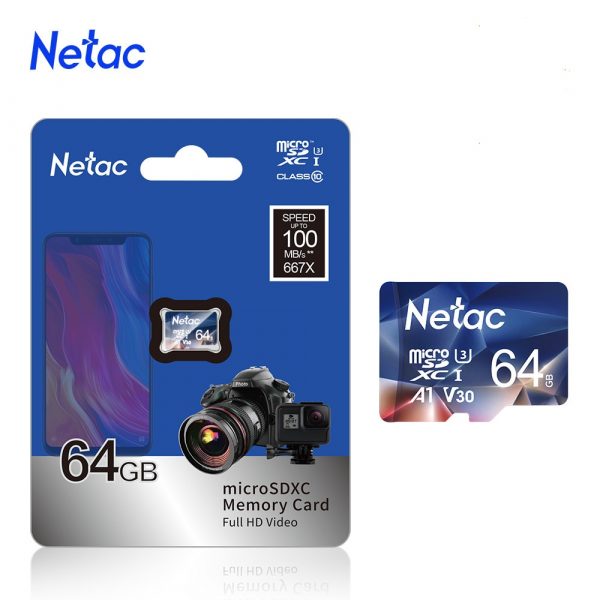 Netac Micro SD Card Memory Card Class10 TF Card 64GB 256GB 512GB 128GB 32GB 16GB Max 100MB/S SD/TF Flash microSD Card