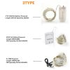 LED Fairy String light Warm White Silver Wire Battery Power and USB