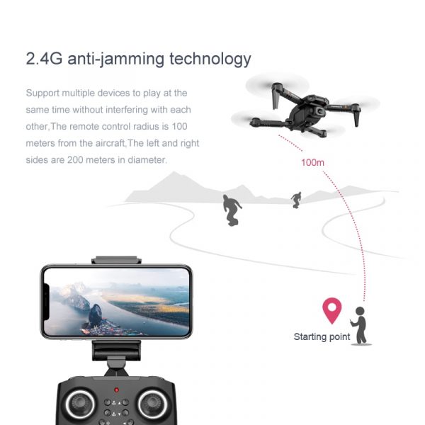 XT6 Mini Foldable Quadcopter Drone with Double HD Cameras and WiFi for FPV Racing with Air Pressure Sensor and Altitude Hold